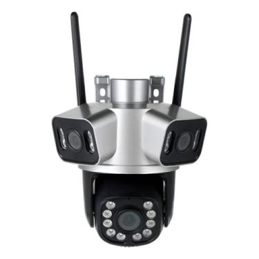 Imagem de Camera Wifi Externa A53 Lente Tripla 4k Visão 360 App Icsee - FL