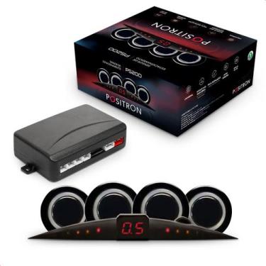 Imagem de Sensor de Ré 4 Pontos Display Led Slim Sistema Veicular Preto Ps220 Po