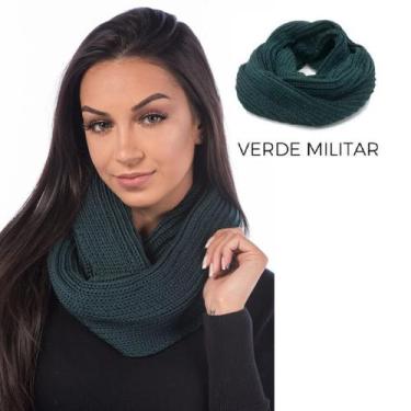 Imagem de Cachecol Gola Feminino Masculino  Inverno Dupla Volta Macio Quentinho 