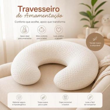 Imagem de Almofada Apoio Amamentação Encaixe Perfeito Bebe Recem Nascido Mamadei