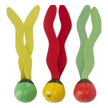Imagem de Caça Bandeiras Mergulho Infantil Kit 3 Coloridas para Piscina Natação 