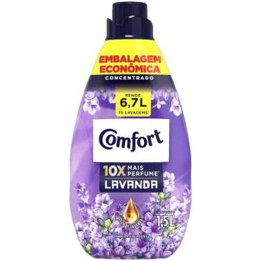 Imagem de Amaciante Comfort De Roupa Concentrado Lavanda 1,5 Lts  Kit 3un