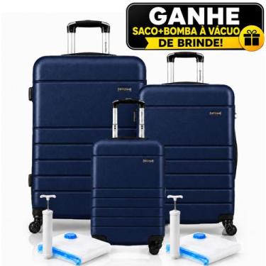 Imagem de Kit Malas Sestini Bordo 10kg Média 23kg e Grande 32kg em ABS Super Res