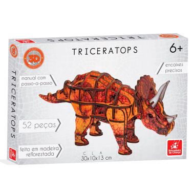Imagem de Quebra Cabeça Planet Adventure 3D - Triceratops - 5452 - Brincadeira De Criança