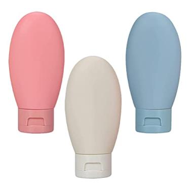 Imagem de 3 frascos de silicone para vazios recarregáveis, recipientes para xampu, loção para shampoo, condicionador, sabonete , 60 Recarregáveis Frasco De Xampu