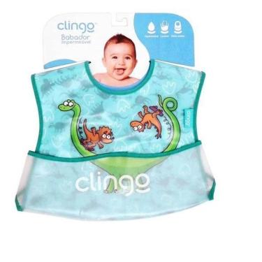 Imagem de Babador Impermeável Com Bolso Coletor Dinos Clingo C0158 Bra