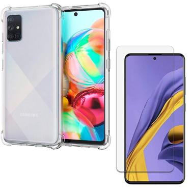 Imagem de Capa Anti Quedas Samsung Galaxy A71 + 2x Películas de Gel + Kit Aplicação