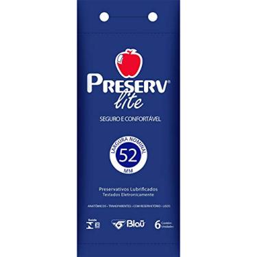 Imagem de Preservativo Preserv Lite Lados Paralelos Lubrificado com Óleo de Silicone com 6 Unidades, Preserv