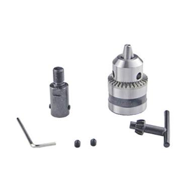 Imagem de CHANCS Broca de mão portátil autotravada 1,5-10 3/8-24UNF Conjunto de haste de conexão de rosca fina de 5 mm Adaptador de mandril de broca elétrica DIY Broca elétrica mandril