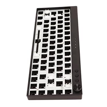 Imagem de Teclado mecânico "faça você mesmo", teclado mecânico personalizado com 68 teclas, ergonômico, de alta dureza, RGB retroiluminado para DIY (preto)