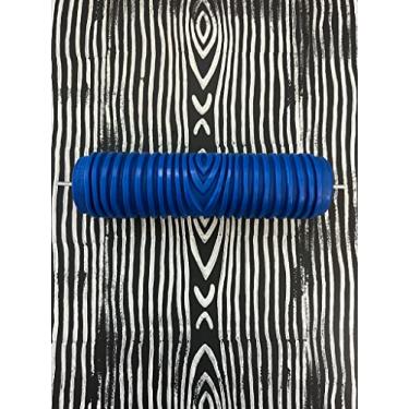 Imagem de Padrão de grão de madeira - rolo de pintura estampado - rolo de arte de 18 cm