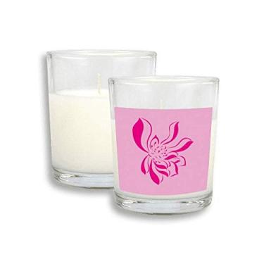 Imagem de Cera de incenso perfumada de vidro com flor de lótus rosa folha de lótus