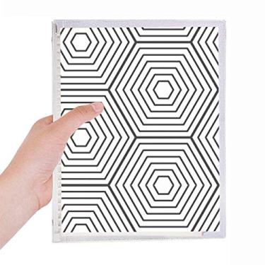 Imagem de Caderno com estampa de ilustração em grãos de arte hexagonal, folha solta, diário recarregável, papelaria