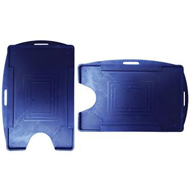 Imagem de Porta Crachá Azul Marinho Sólido Universal Marpax 100un