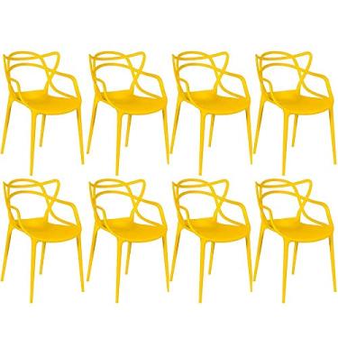 Imagem de Kit 8 Cadeiras Allegra - Amarelo