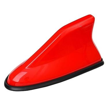 Imagem de Antena de barbatana de tubarão de carro para Vauxhall Zafira Corsa Astra Vectra Mokka, antena de barbatana de tubarão baixa resistência ao vento amplificador de sinal de rádio no telhado, acessórios para carro, vermelho