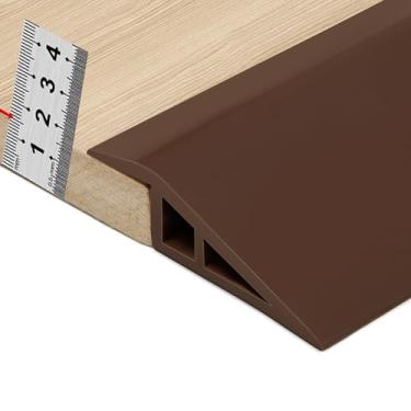 Imagem de BNELL Tira de acabamento de borda de carpete e piso, tira de transição de piso de PVC autoadesivo, transições de limite adequadas para altura limite inferior a 15 mm (6,56FT_Coffee)