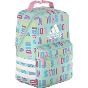 Imagem de adidas Lancheira isolada Santiago (6,5 l) com alça de trava de clipe, Hall Pass Semi Flash Aqua/Pink Spark, One Size, Lancheira isolada Santiago (6,5 l) com alça de trava