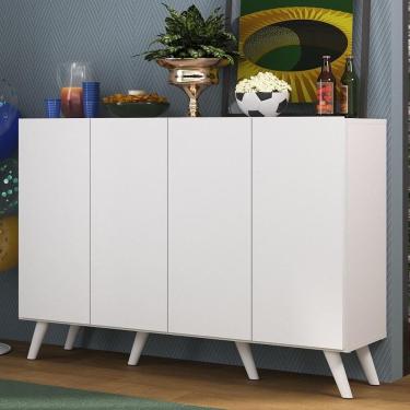 Imagem de Aparador Buffet 4 Portas Retrô Alemanha Br3556 Branco