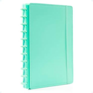 Imagem de Caderno De Discos Inteligente Grande A4 Basic Universitário 80 Folhas Pautadas Destacavel Capa Dura Diário Neon Planner Smart (Verde)