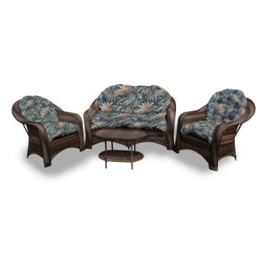 Imagem de Conjunto de Sofás Fibra Sintética Roma - 1 Sofá 2L + 2 Poltronas + 1 M