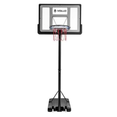 Imagem de Tabela de basquete portátil altura ajustável até 3,05m aro 45cm vollo 
