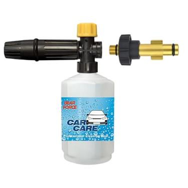 Imagem de Máquina de lavar a pressão elétrica BEARFORCE Canhão de espuma DIY com conector, lavador de energia ajustável lança de espuma de neve garrafa 0,6L, compatível com Sun Joe e alguns dos AR Blue Clean..