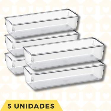 Imagem de 5 Organizador Porta Objetos Talheres Maquiagem Multiuso Medio - PLASTU