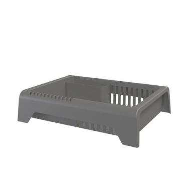 Imagem de Escorredor de Louça em Plástico Smile - Stolf, Cinza
