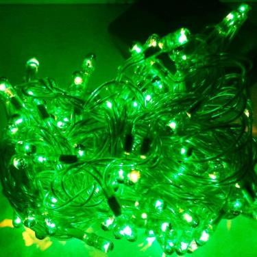 Imagem de Pisca Cordão De Luz Fio De Luzes Led Verde 10 Metros 220v