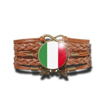 Imagem de Pulseira Feminina Bandeira da Itália Ajustável - recantoastralsite
