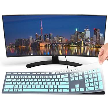 Imagem de Capa de teclado para teclado sem fio Dell KM636 e teclado com fio KB216, teclado Dell Optiplex 5250 3050 5460 7450 7050 e Inspiron AIO 3475/3670/3477 para desktop, capa para teclado Dell KM636 -