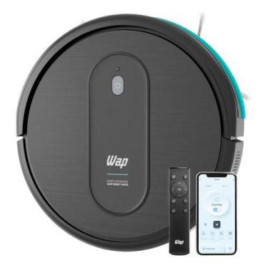 Imagem de Robô Aspirador Wap W400 Controle Remoto - Varre E Passa Pano, Preto, B