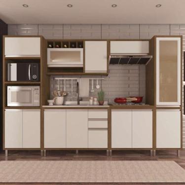 Imagem de Cozinha Completa Indekes Stella 13P 2G  Noce/Off White