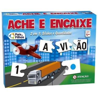 Imagem de Jogo ache e encaixe 2 em 1 - pais & filhos - 2022, U