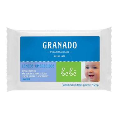 Imagem de Lenços Umedecidos Bebê Lavanda Granado, 50 Un
