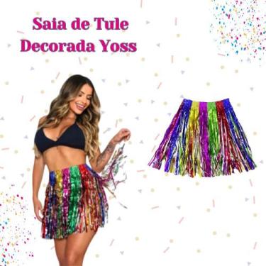 Imagem de Saia de Fitilho Metalizada Colorida Yoss