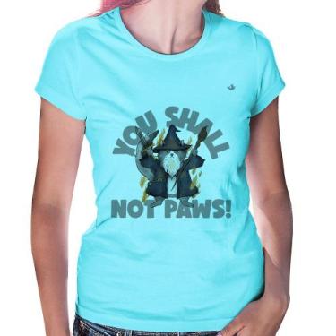 Imagem de Baby Look You shall not paws - Foca na Moda, Azul claro, P