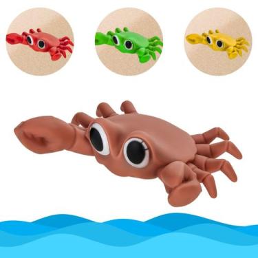 Imagem de Siri de Brinquedo P/Bebe Em Vinil P/Brincar Banho ou Piscina - Puff To