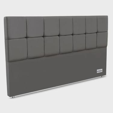 Imagem de Cabeceira Super King Piave Veludo Cinza 195X125X12 Ortobom