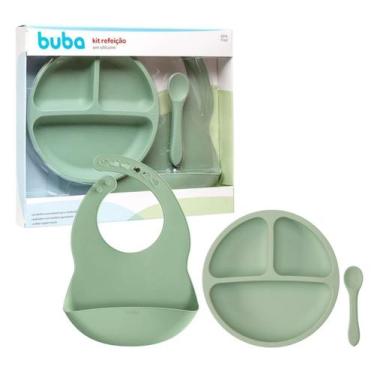 Imagem de Kit Refeição Alimentação em Silicone Macio Bebe Infantil Introdução Al