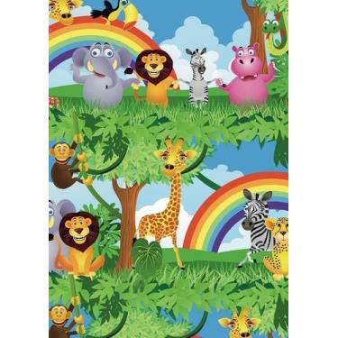 Imagem de Bobina de Papel para Embrulho de Presente 60cmx100m Infantil - SAO JOA