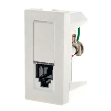 Imagem de Tomada Telefone Rj11 2fios 1m Branca 615011bc