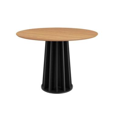 Imagem de Mesa de Jantar Luxo 4 Lugares Redonda Dalla Costa MDF - Dalla Costa SJ