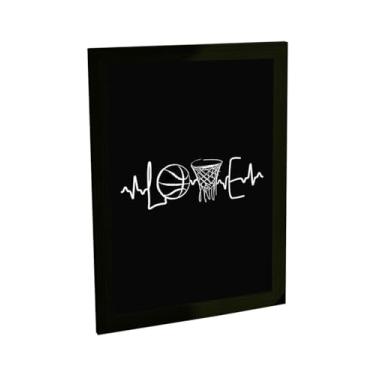 Imagem de Quadro Decorativo Basquete Ilustração Batimento Decoração Poster Quarto Sala