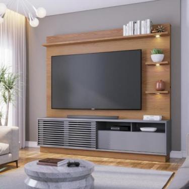 Imagem de Estante Home para TV até 70 Polegadas 1 Porta 1 Gaveta Led Campeche Co