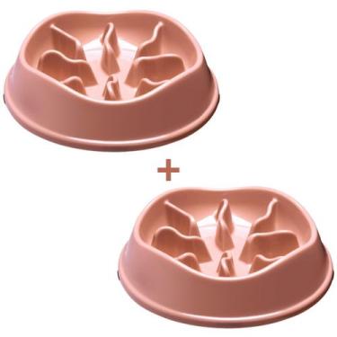 Imagem de Kit 2 Potes Comedor Interativo Lento Cachorro Pet 550ML - Stark Pet, R