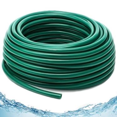Imagem de Bonviee Tubo de irrigação por gotejamento de 15 m 1/10.2 cm, mangueira de irrigação por gotejamento, linha de tubo de irrigação de jardim para sistema de irrigação de jardim - verde