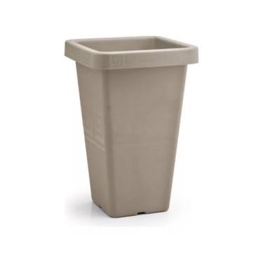 Imagem de Vaso Quadrado Grego 29,5l Para Planta Jardim Frutífero Areia - Plasmon