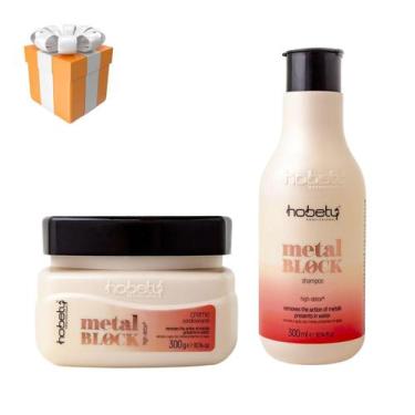 Imagem de Kit Metal Block Detox Hobety Shampoo 300ml+Máscara 300g - Hobety Profi